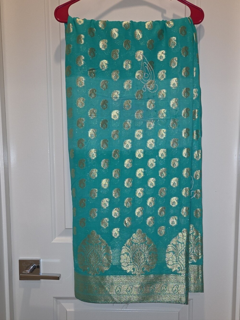 Turquoise Gold-Accent Women's Skirt